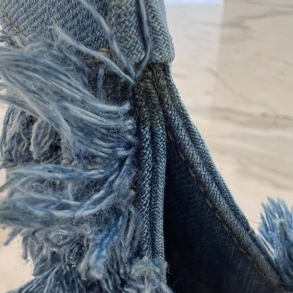 CHANEL DENIM FRINGE HOBO SHOULDER BAG - Picture 17 of 17